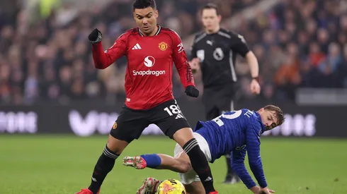 Volante brasileiro em jogo do Manchester United. Foto: Carl Recine/Getty Images
