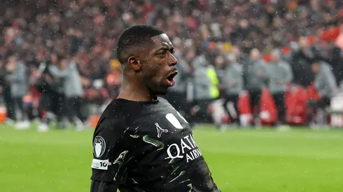 Dembelé foi o artilheiro do jogo Liverpool x PSG (Photo by Michael Steele/Getty Images)