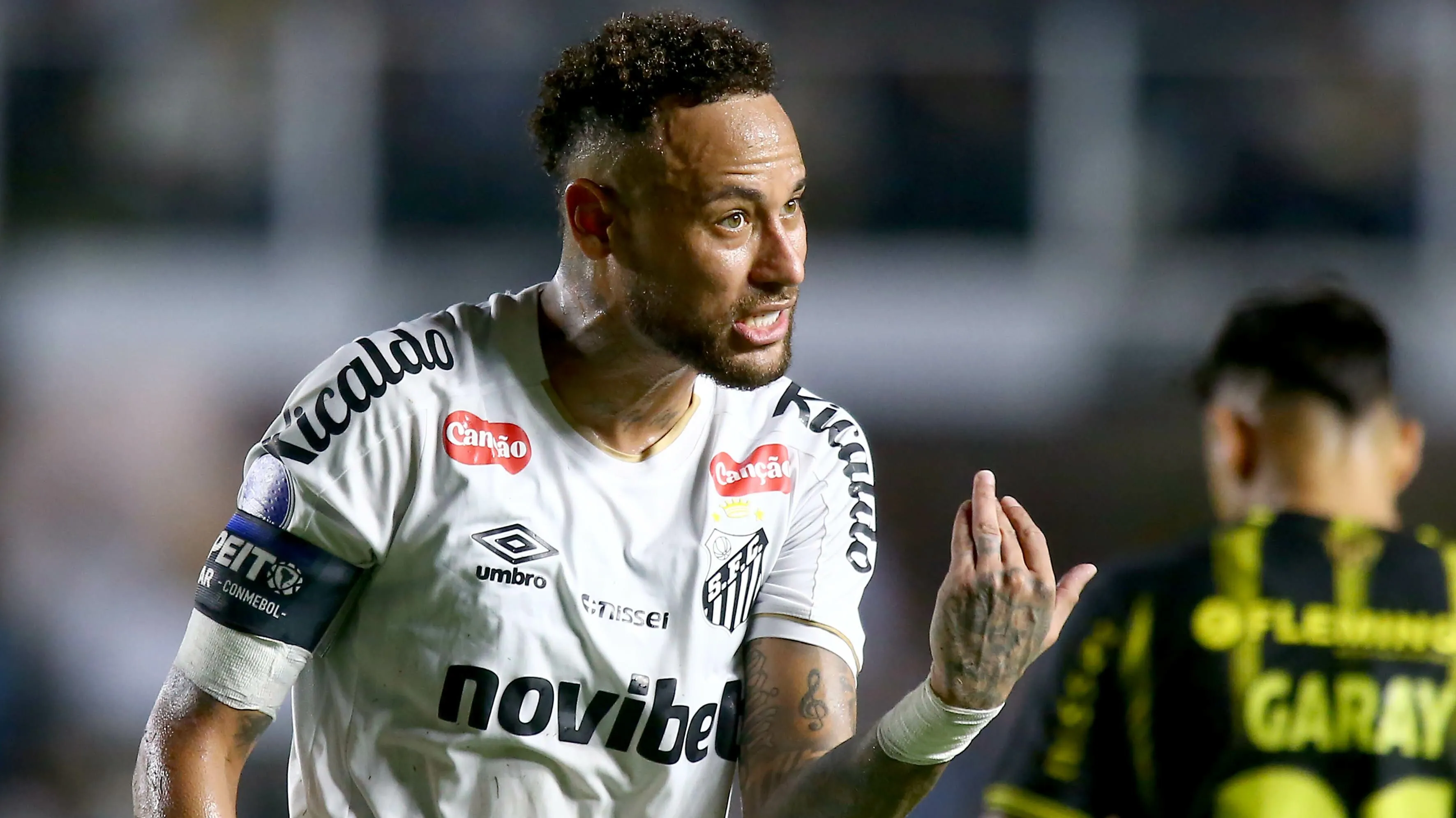 Neymar no empate entre Santos e Recoleta. Foto: Mauricio De Souza/AGIF