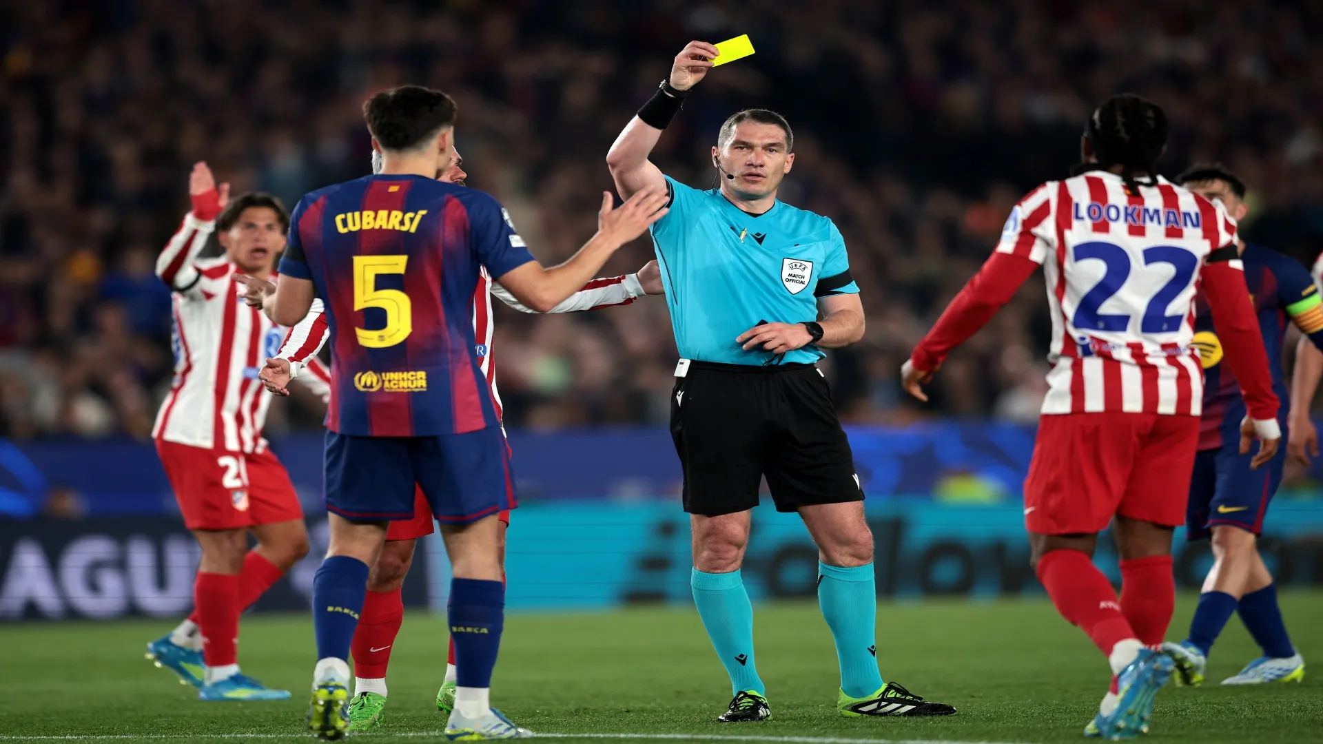 O Barcelona reclamou da arbitragem da Champions – Eric Alonso/Getty Images