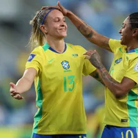 Vitória Calhau vibra com primeiro gol pela Seleção Feminina