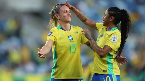 Jogadora do Cruzeiro celebra seu primeiro gol marcado pela Seleção Feminina - Foto: Lívia Villas Boas/CBF
