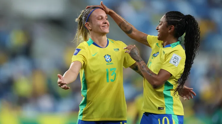 Jogadora do Cruzeiro celebra seu primeiro gol marcado pela Seleção Feminina - Foto: Lívia Villas Boas/CBF