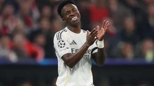 Vini Jr após chance do Real Madrid. (Photo by Adam Pretty/Getty Images)