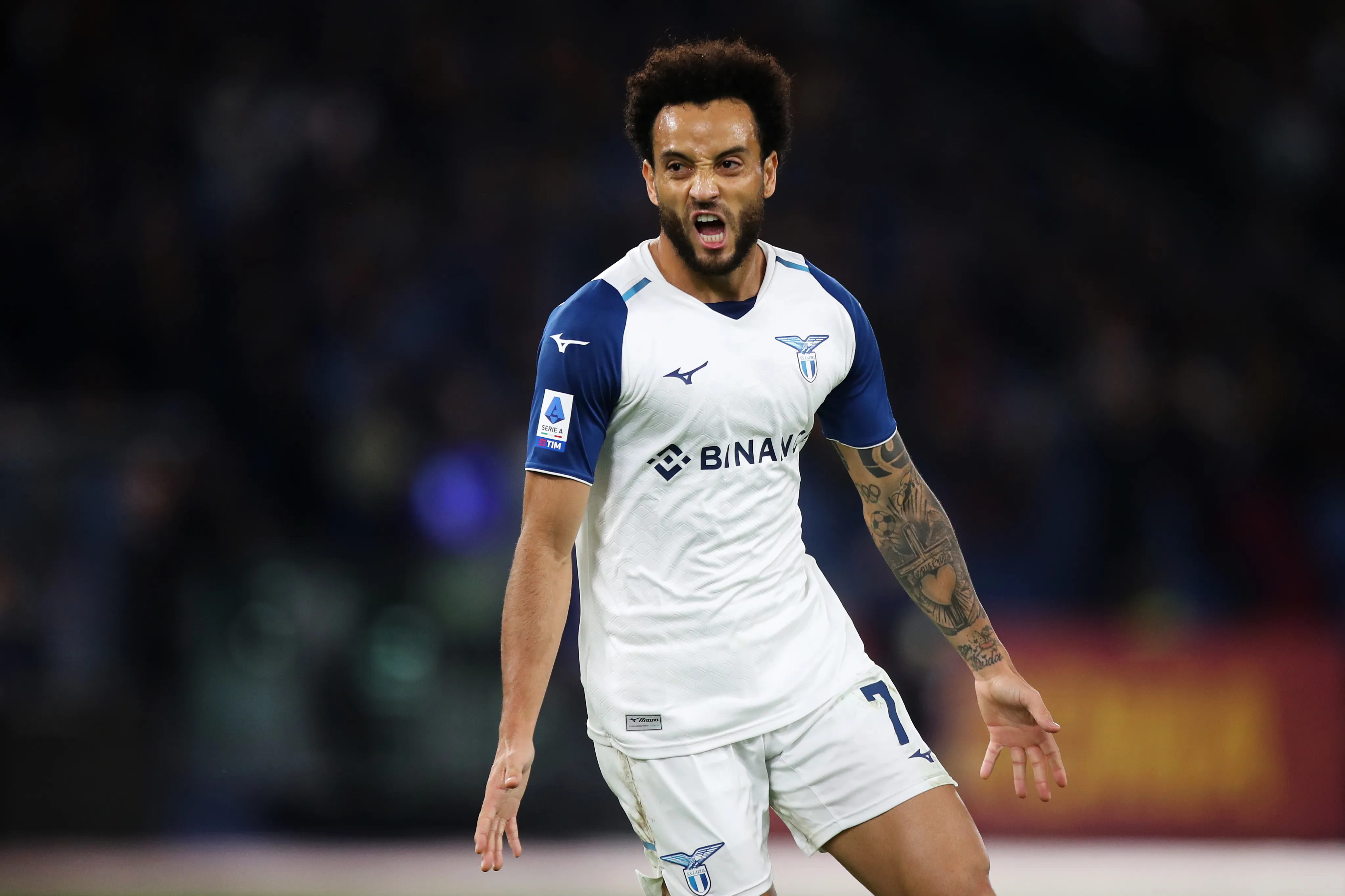 Felipe Anderson em ação pela Lazio. Foto: Paolo Bruno/Getty Images