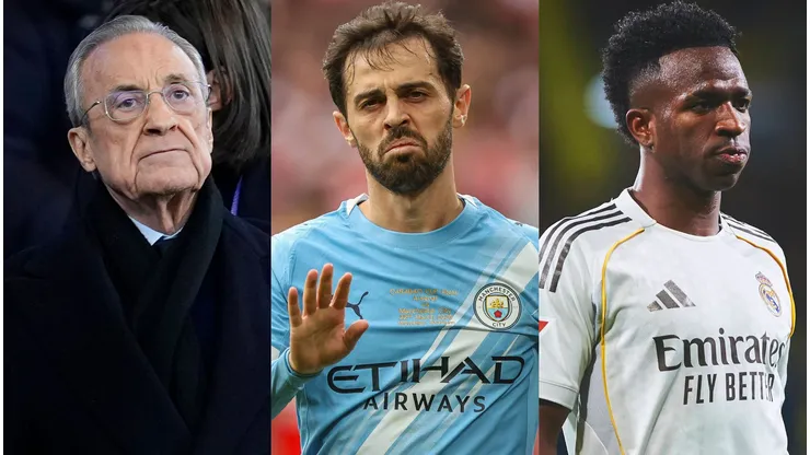 Florentino cobra no Real, Vini é criticado e Bernardo Silva se despede do Manchester City. Foto: IMAGO/ZUMA Press Wire/NurPhoto/nogueirafoto