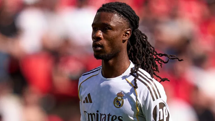 Camavinga não vai deixar o Real Madrid. (Photo by Alex Caparros/Getty Images)
