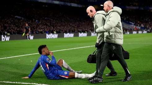 Estêvão recebeu atendimento médico em Chelsea x Manchester United