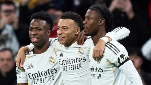 Vini Jr, Mbappé e Camavinga. (Photo by Angel Martinez/Getty Images)