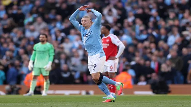 Haaland decidiu mais uma vez para o Manchester City - Carl Recine/Getty Images