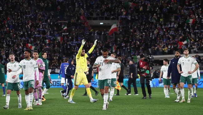 Itália na partida dos play-offs das Eliminatórias da Copa do Mundo. Foto: Marco Luzzani/Getty Images