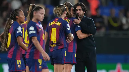 Pere Romeu projeta o título da Liga F contra o Espanyol – Foto: Alex Caparros/Getty Images