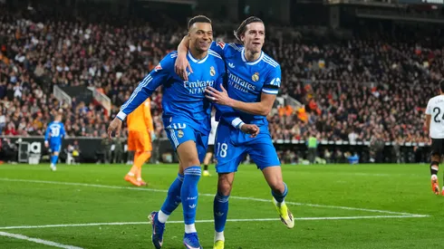 Álvaro Carreras e Mbappé – Photo by Aitor Alcalde/Getty Images