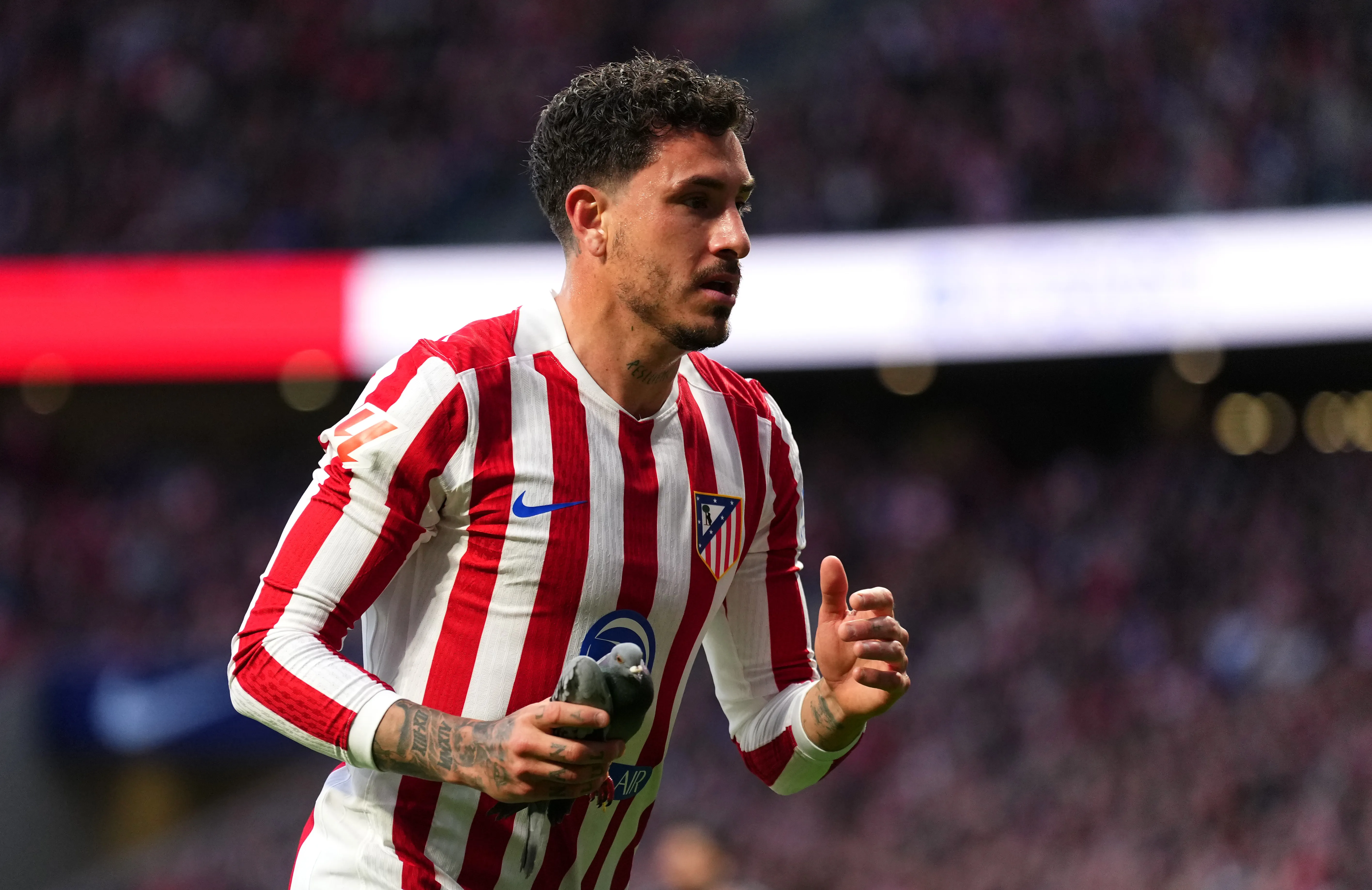 Giménez em campo pelo Atlético de Madrid. Foto: Angel Martinez/Getty Images