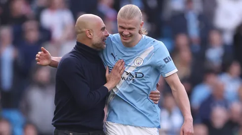 Guardiola e Haaland, do Manchester City (Carl Recine/Getty Images)