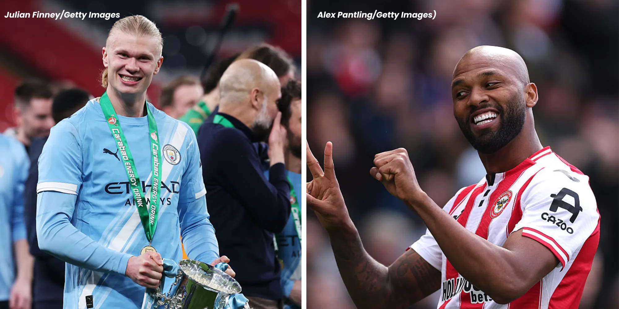 Haaland é o artilheiro da Premier League com 23 gols, superando os números na competição da temporada passada, enquanto o brasileiro Igor Thiago vem logo atrás com 21 gols.