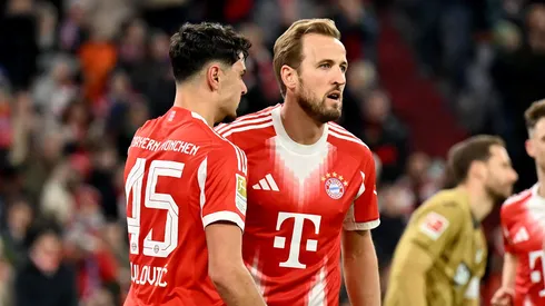 Harry Kane e Pavlovic. (Photo by Sebastian Widmann/Getty Images)