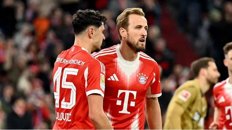 Harry Kane e Pavlovic. (Photo by Sebastian Widmann/Getty Images)