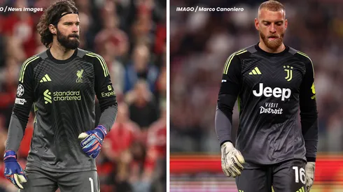 Alisson, do Liverpool (Foto: IMAGO / News Images) e Di Gregorio, da Juve (Foto: IMAGO / Marco Canoniero)