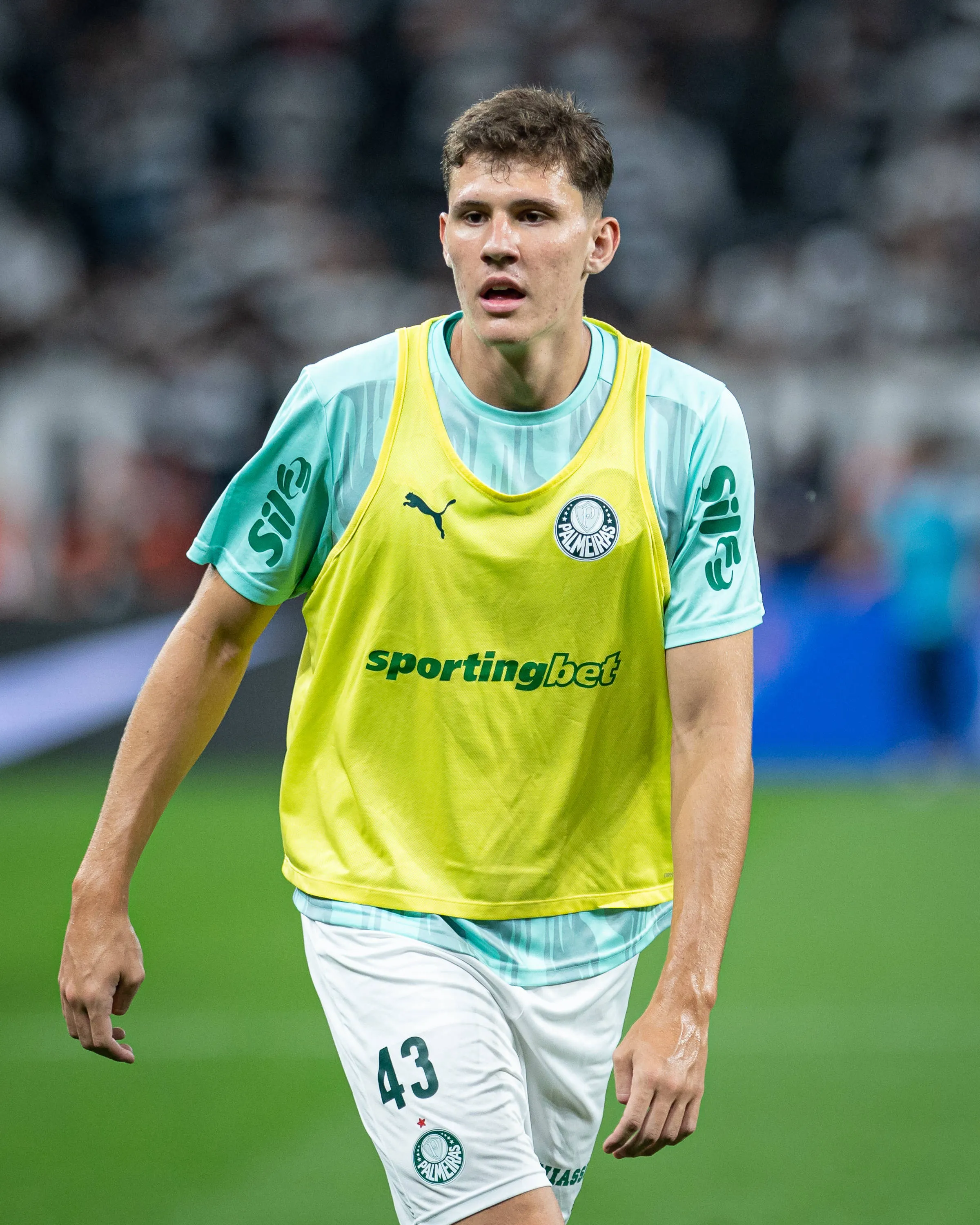 Benedetti vem chamando a atenção de clubes do futebol europeu, mas o Palmeiras não quer vendê-lo. Foto: IMAGO /&nbsp;TheNews2