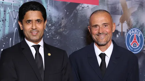 Al-Khelaifi e Luis Enrique, do PSG (Pascal Le Segretain/Getty Images)