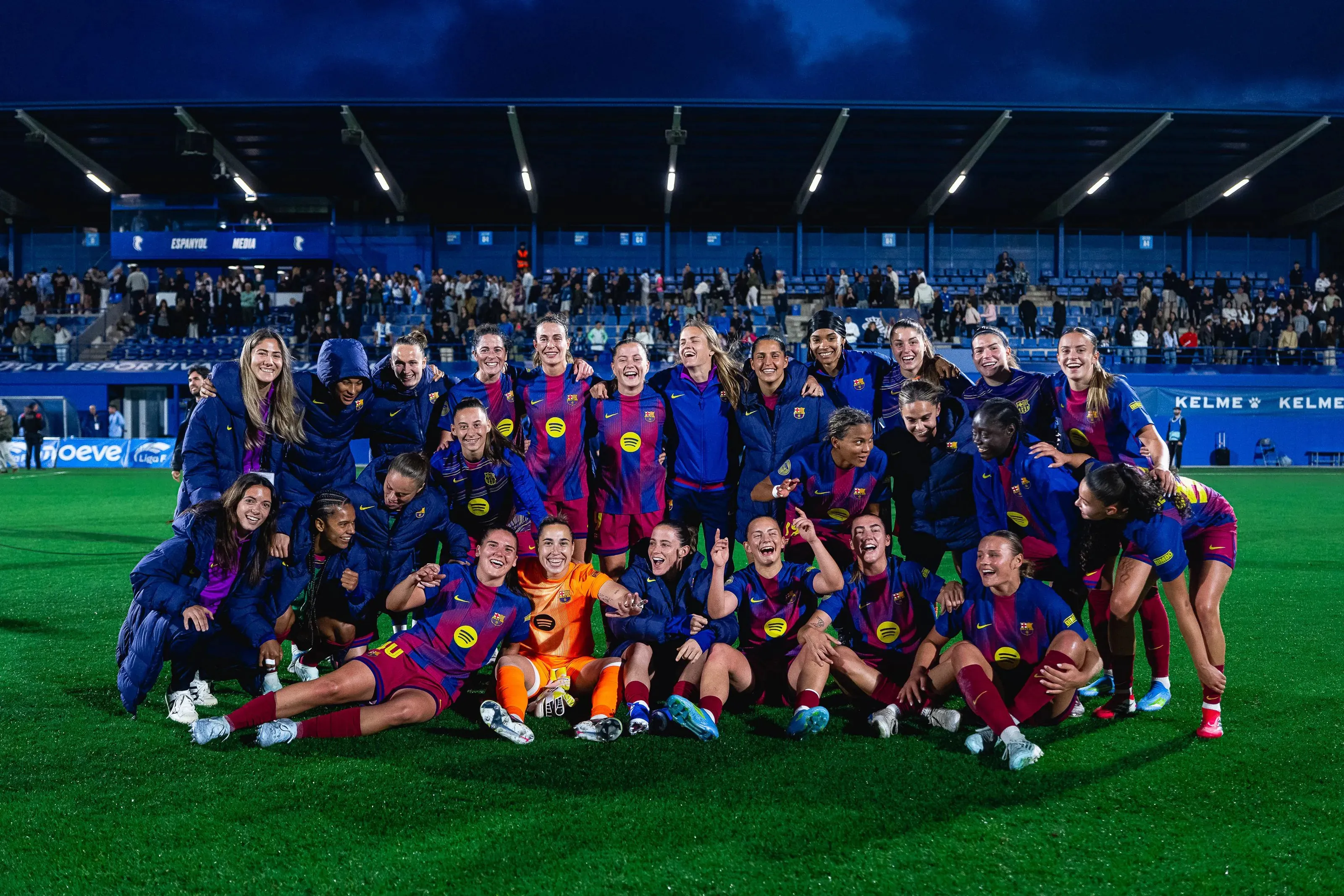 Jogadoras do Barcelona na comemoração do título da Liga F - Foto: German Parga/Barcelona