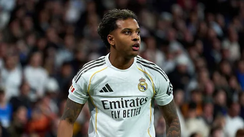 Rodrygo fez cirurgia após lesão no LCA. Angel Martinez/Getty Images.