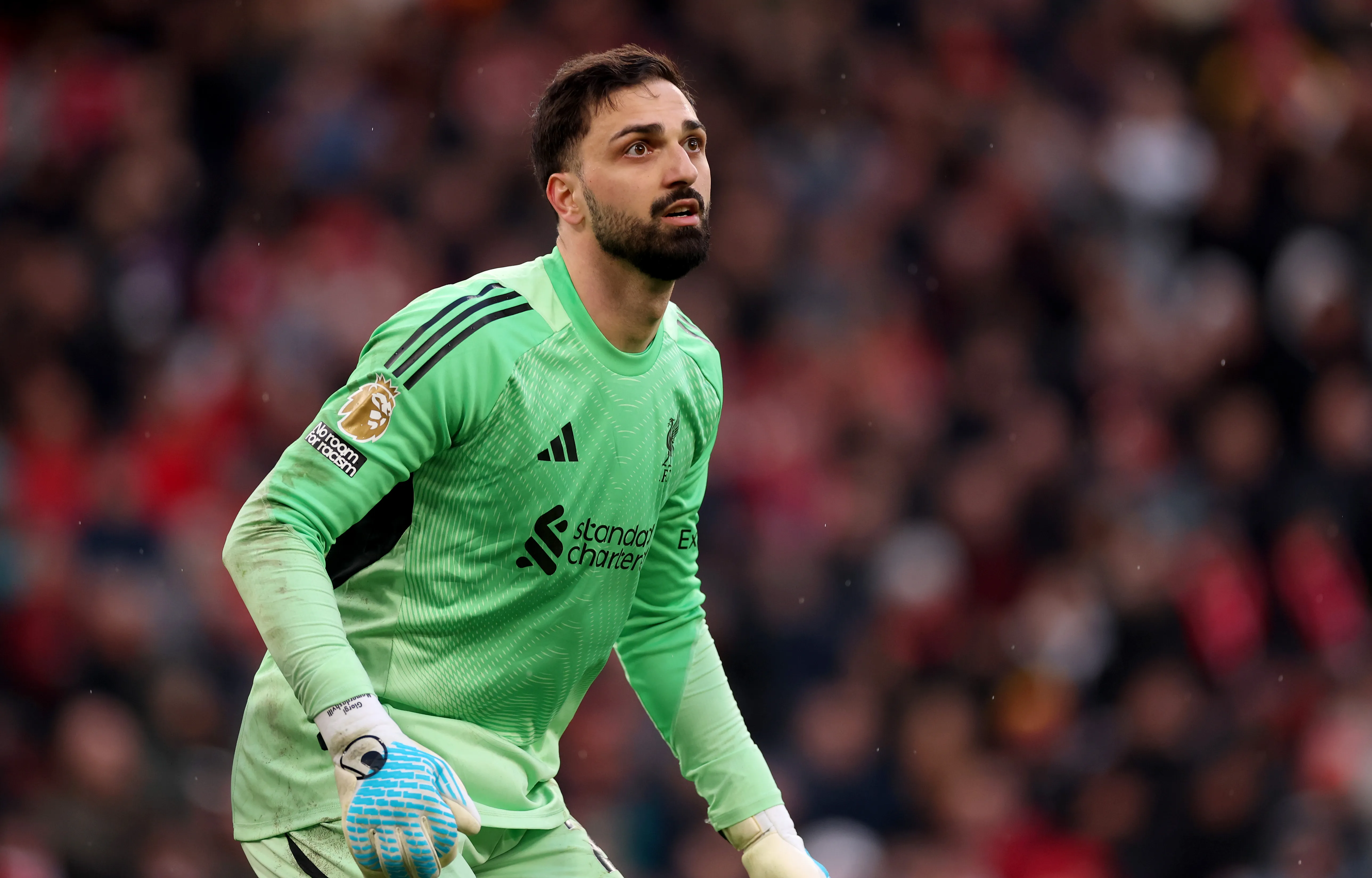 Mamardashvili  em campo pelo Liverpool (Foto: Carl Recine/Getty Images)