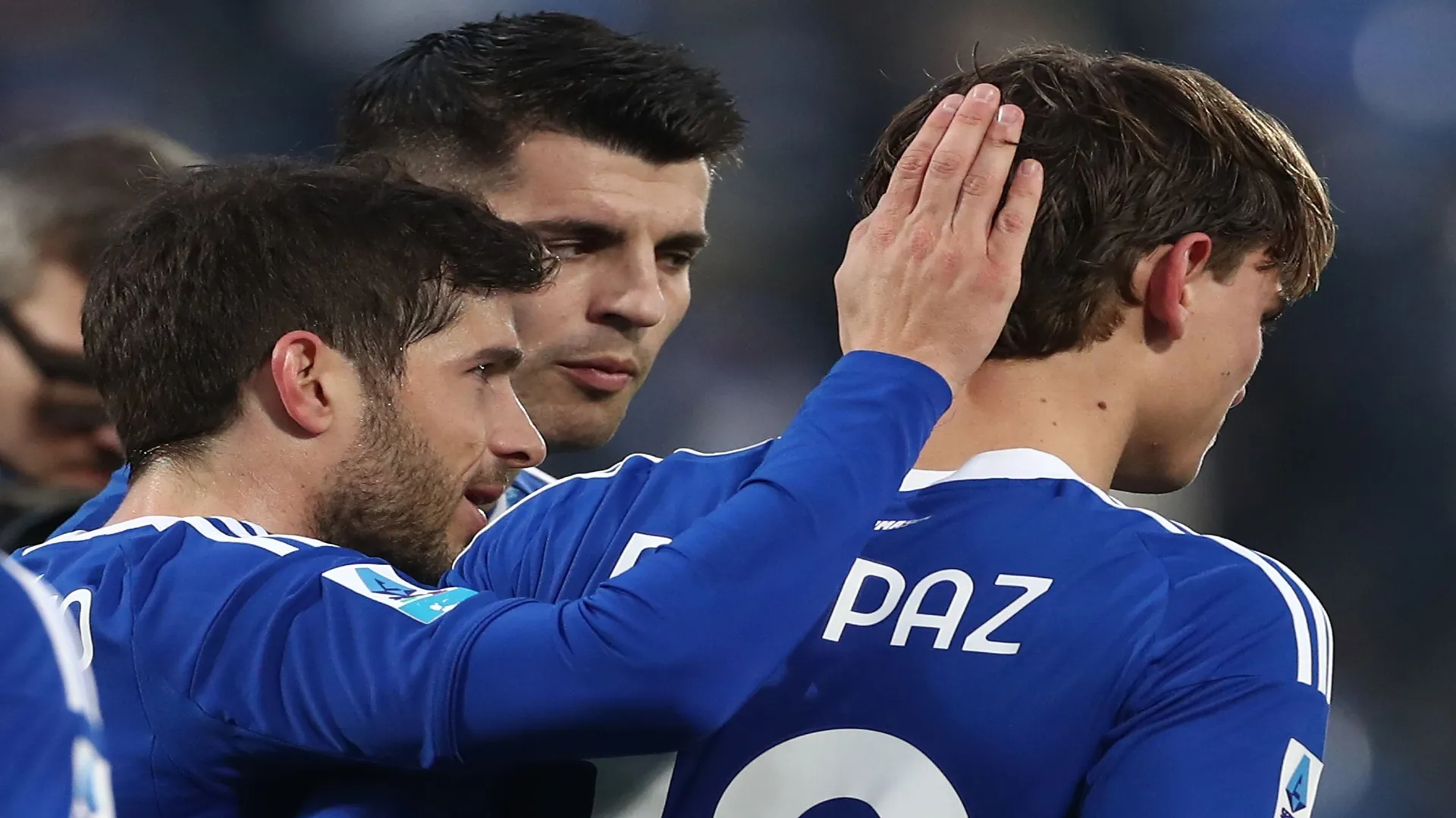 Nico Paz e companheiros em jogo do Como pela Série A – Marco Luzzani/Getty Images