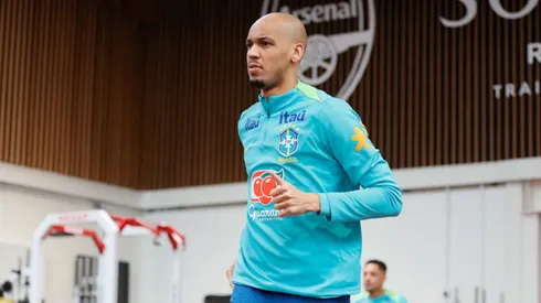 Fabinho treinando pela Seleção Brasileira