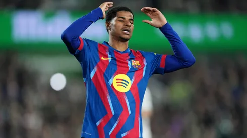 Marcus Rashford quer permanecer no Barcelona. Foto: Juan Manuel Serrano Arce/Getty Images
