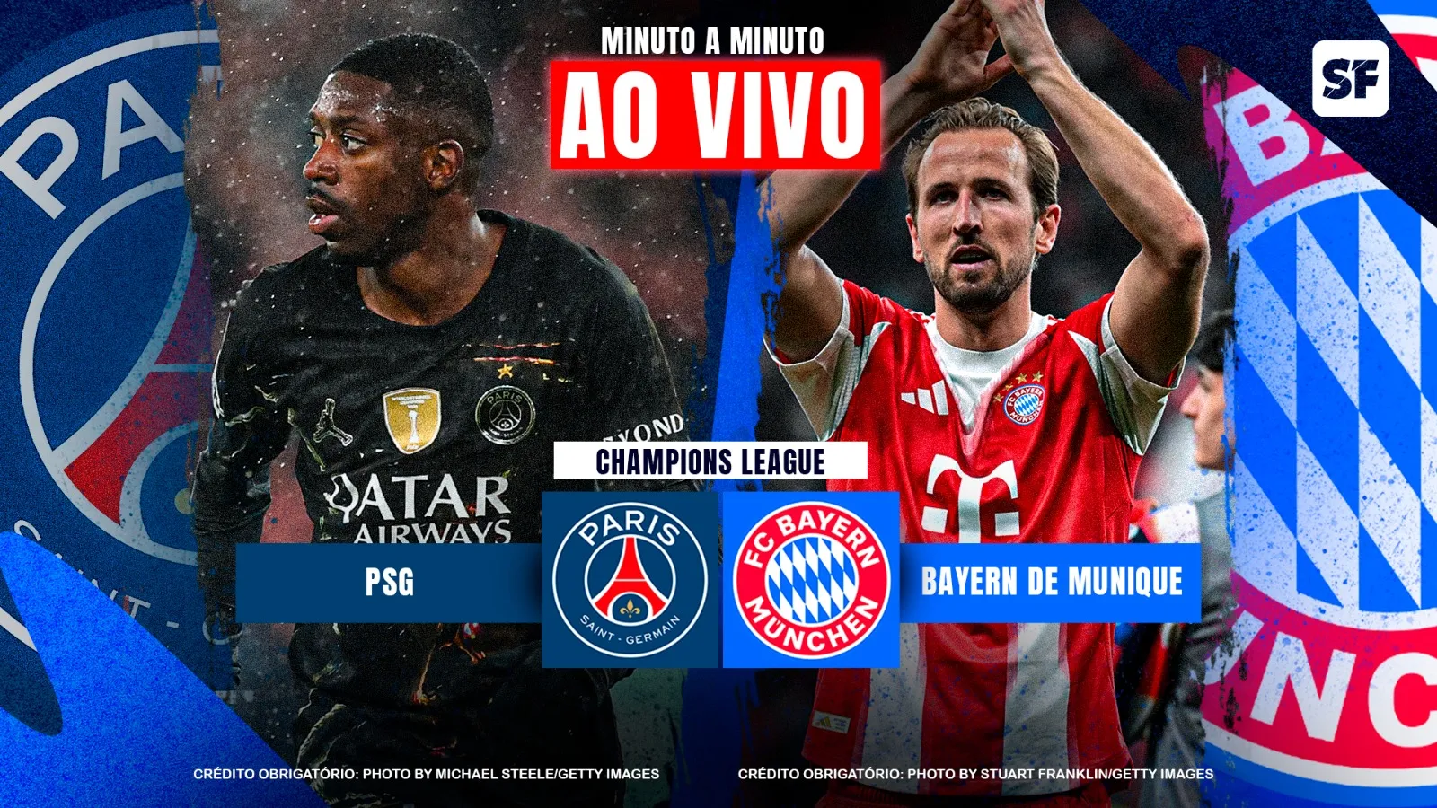 Montagem de fotos com Dembelé e Harry Kane