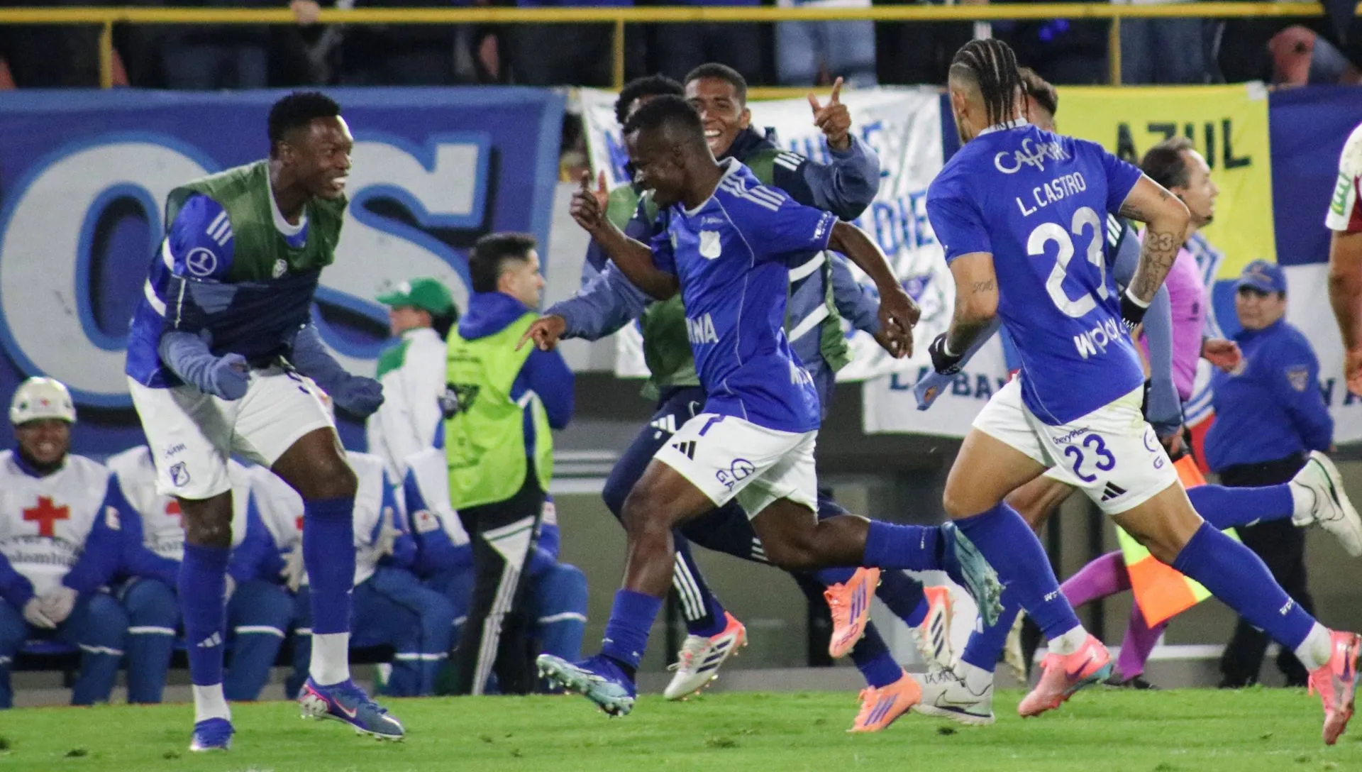 Millonarios durante partida da Sul-Americana. Foto: IMAGO/&nbsp;StringersHub