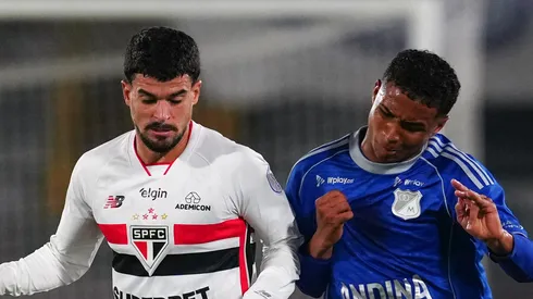 São Paulo empata em jogo sem brilho com Millonarios pela Sul-Americana. (Photo by Andres Rot/Getty Images)