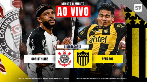 Corinthians e Peñarol se enfrentam na quinta-feira. Miguel Schincariol/Getty Imaes e Guillermo Legaria/Getty Images