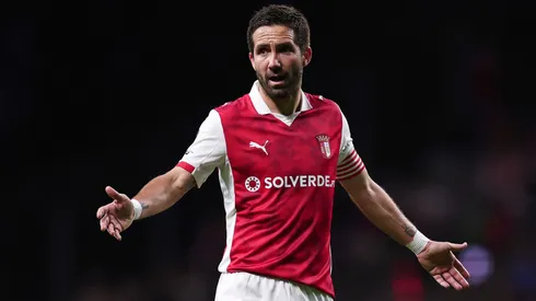 João Moutinho em partida do Braga pela Europa League. Foto: Diogo Cardoso/Getty Images