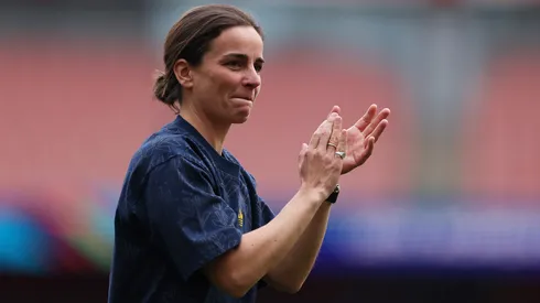 Renée Slegers projeta o duelo contra o Lyon – Foto: Richard Heathcote/Getty Images