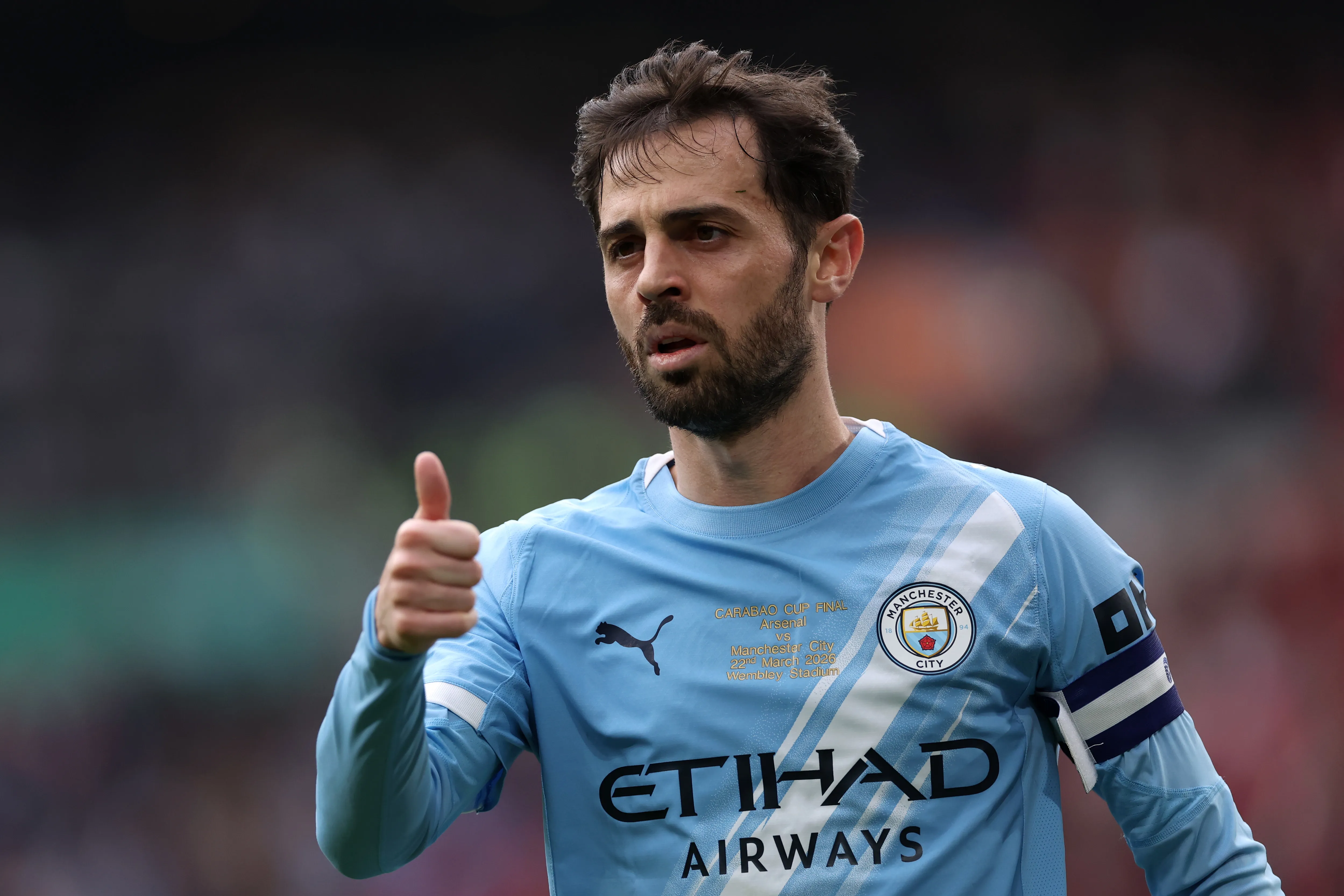 Bernardo Silva em campo pelo Manchester City (Foto: Justin Setterfield/Getty Images)