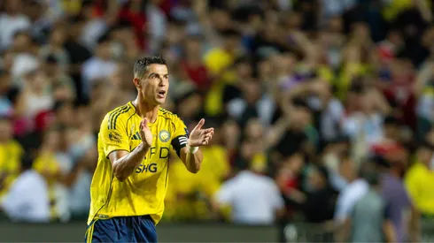 Cristiano Ronaldo motivando o time do Al-Nassr