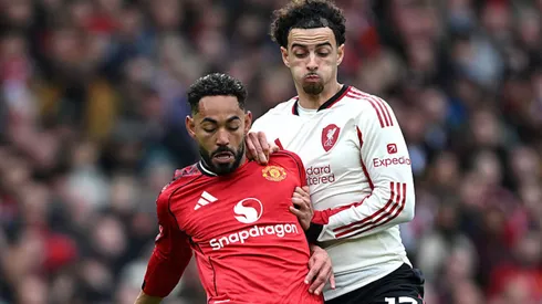 Matheus Cunha foi destaque em Manchester United x Liverpool. Michael Regan/Getty Images.