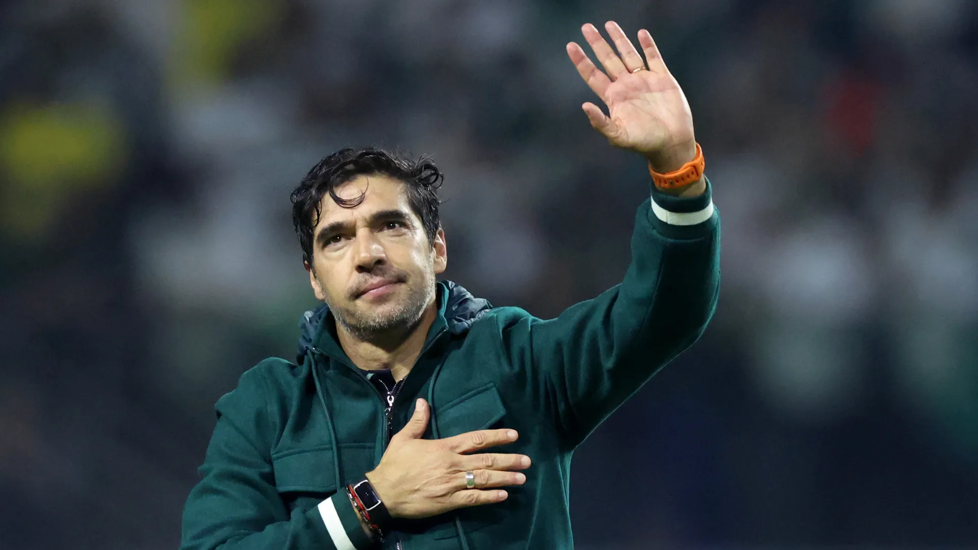 Abel Ferreira durante partida pelo Palmeiras