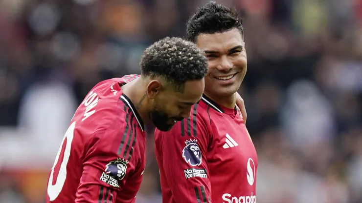 Casemiro e Matheus Cunha juntos no Manchester United. Foto: IMAGO / Sportimage