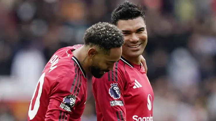 Casemiro e Matheus Cunha juntos no Manchester United. Foto: IMAGO / Sportimage