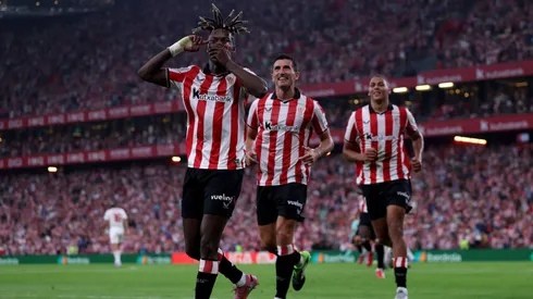 Nico Williams em ação pelo Athletic Bilbao. Foto: Ion Alcoba Beitia/Getty Images