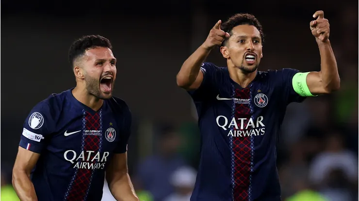 Gonçalo Ramos e Marquinhos. (Photo by Claudio Villa/Getty Images)