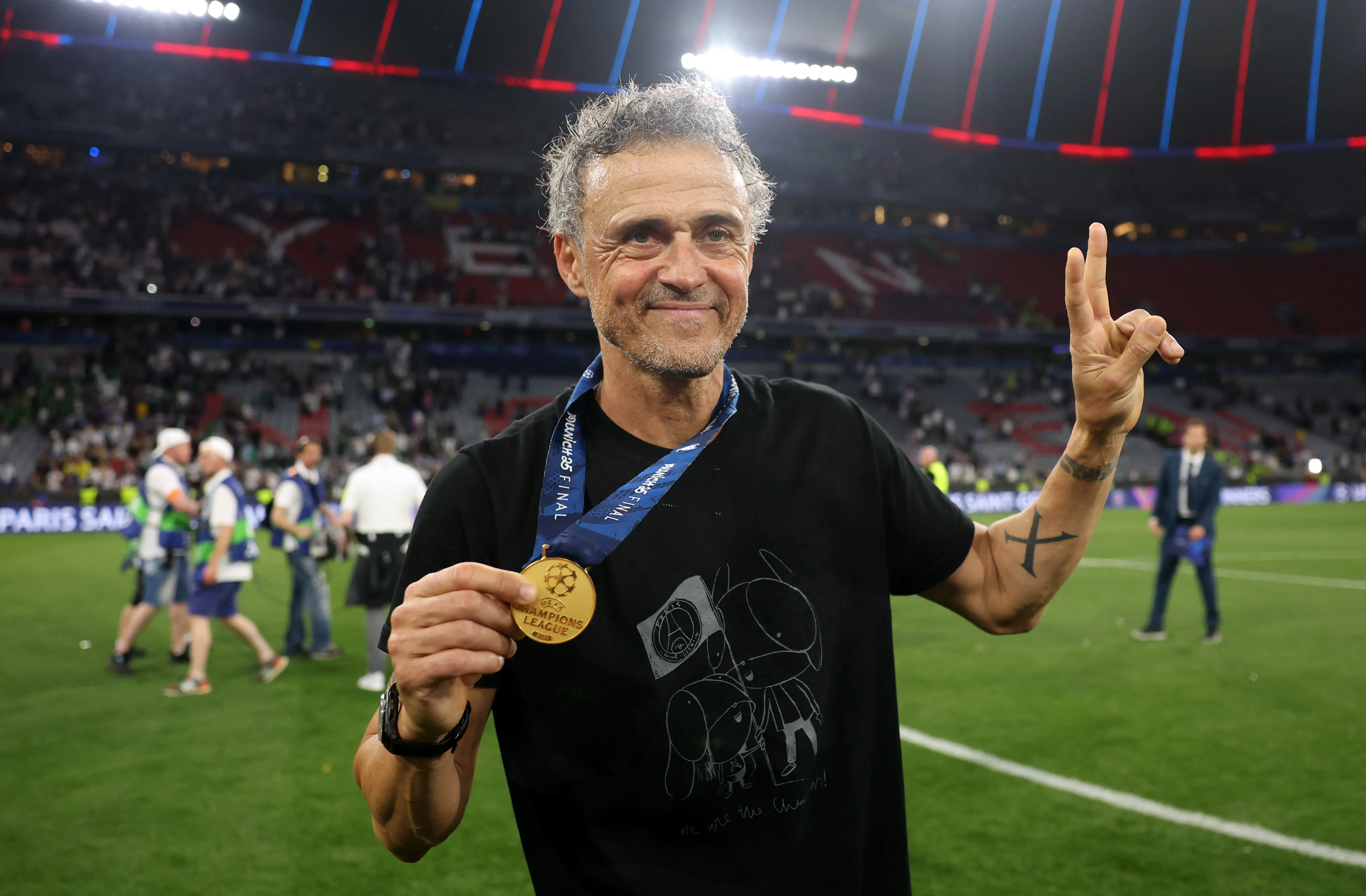 Luis Enrique após a última decisão da Champions League (Foto: Carl Recine/Getty Images)