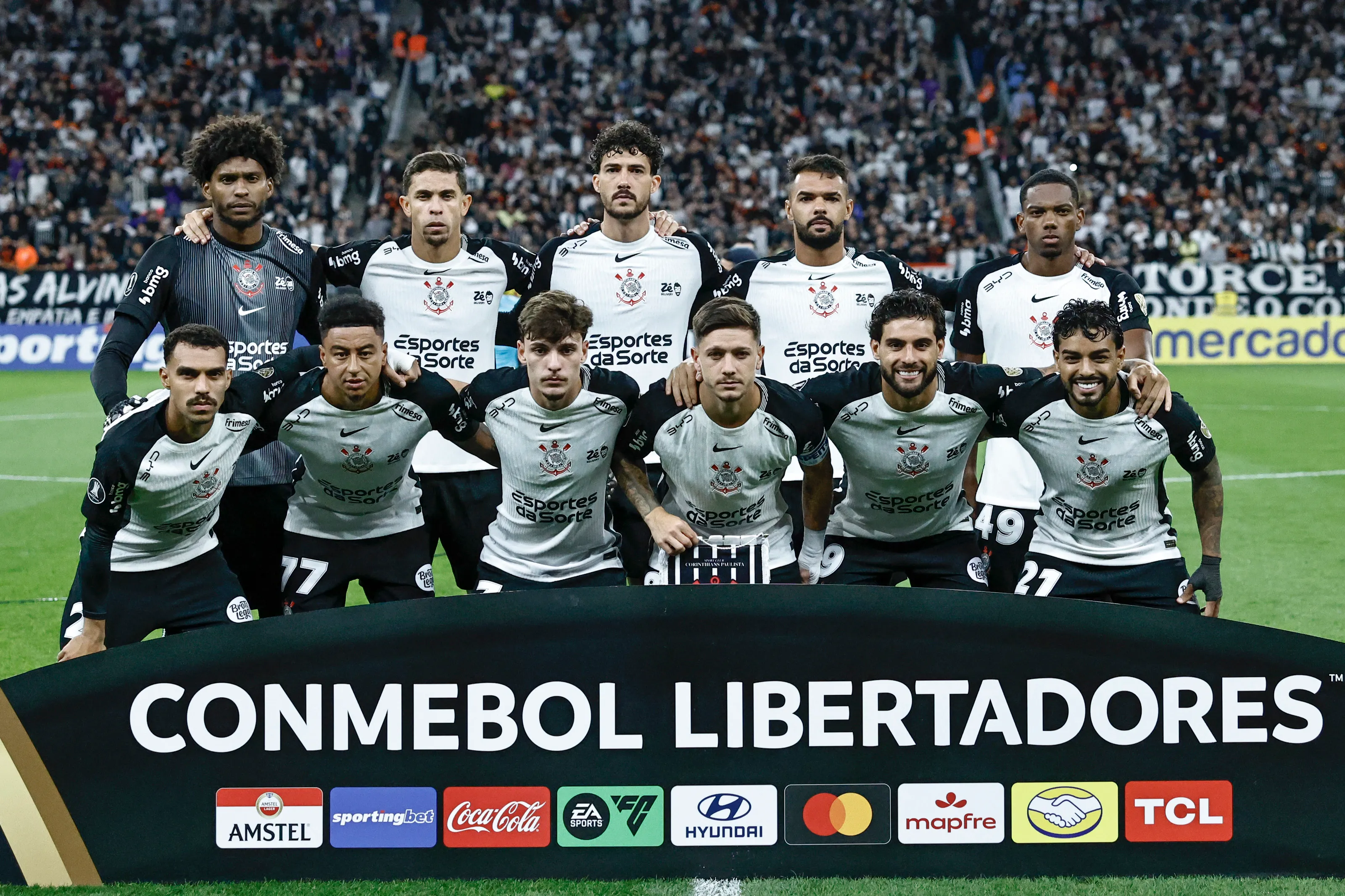 Time do Corinthians na Libertadores. (Foto: Alexandre Schneider/Getty Images)