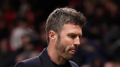 Michael Carrick em partida do Manchester United. (Photo by Carl Recine/Getty Images)