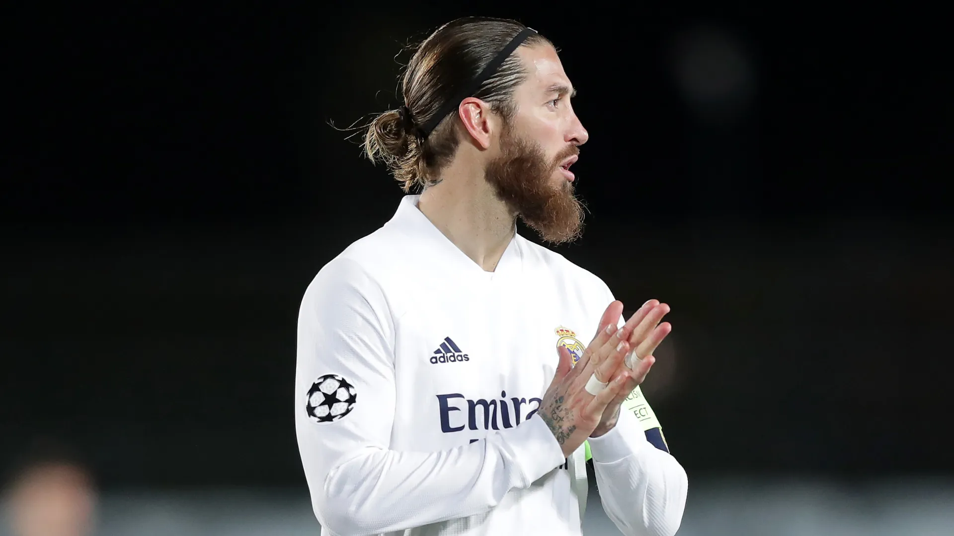 Sergio Ramos durante jogo pelo Real Madrid