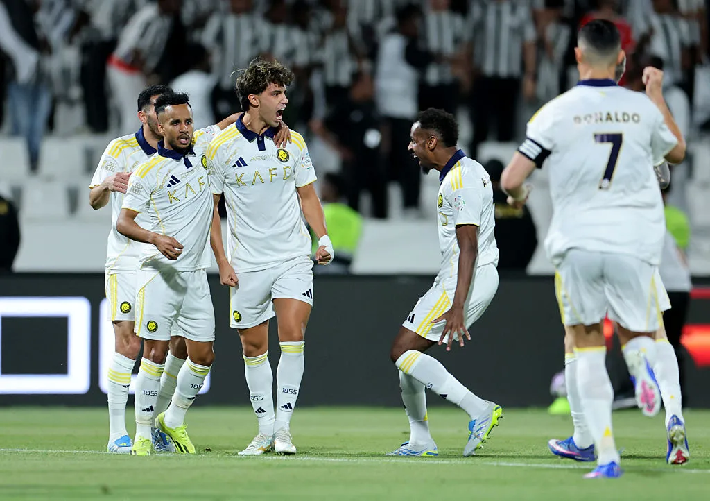 João Félix comemora gol pelo Al-Nassr. (Photo by Abdullah Ahmed/Getty Images)